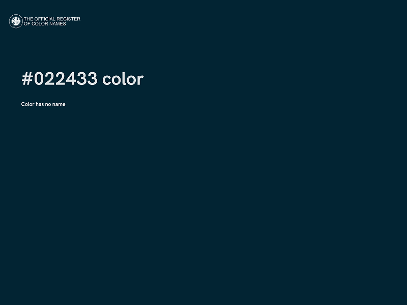 #022433 color image