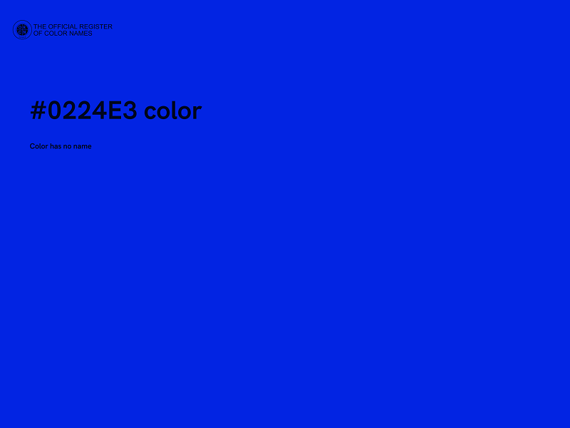 #0224E3 color image