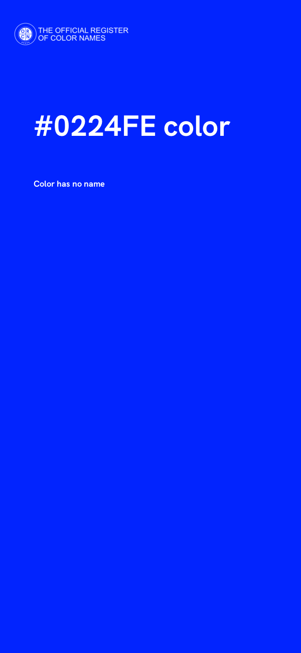 #0224FE color image