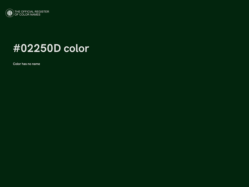 #02250D color image