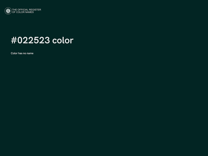 #022523 color image