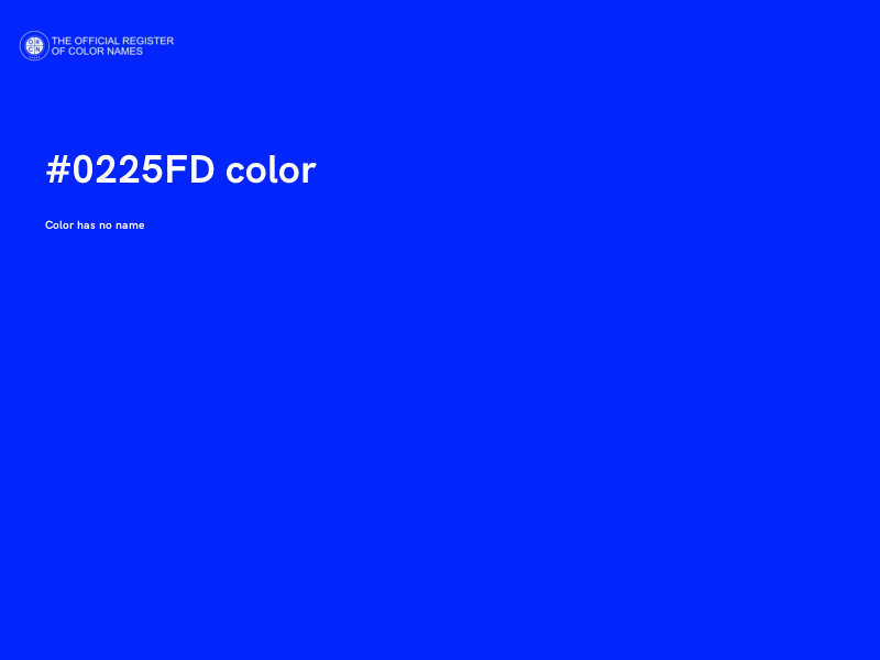 #0225FD color image
