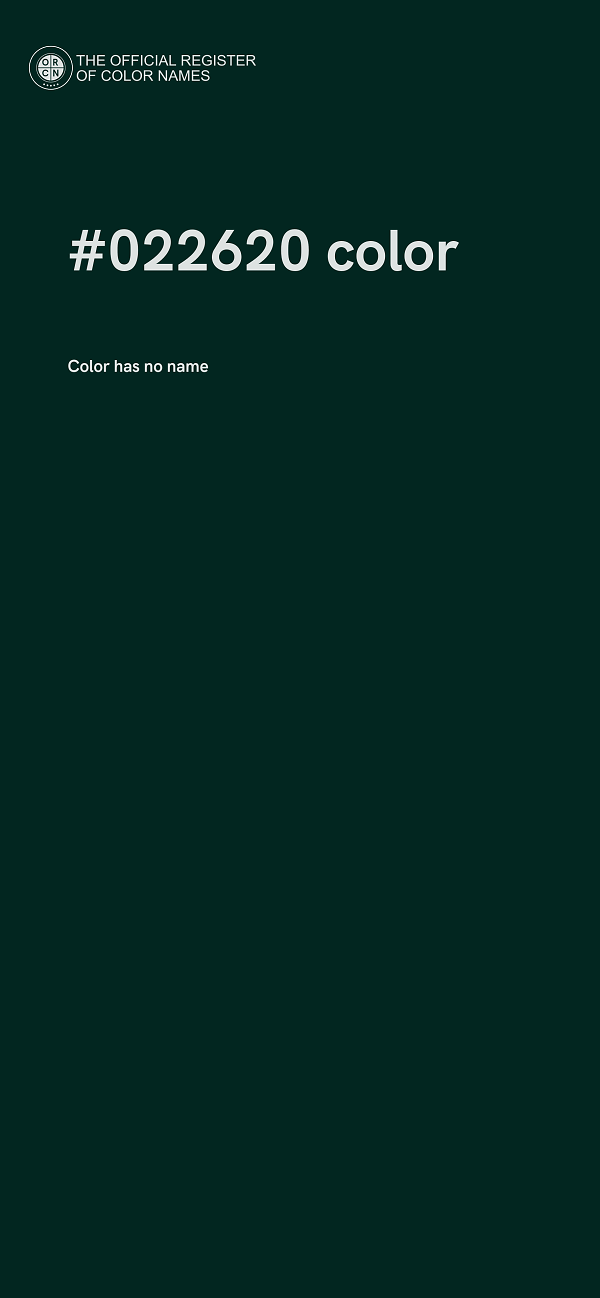 #022620 color image