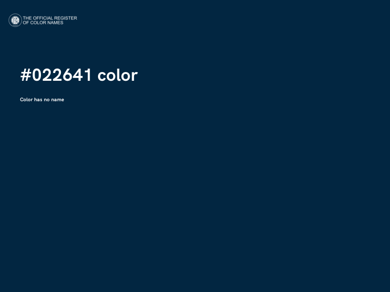 #022641 color image
