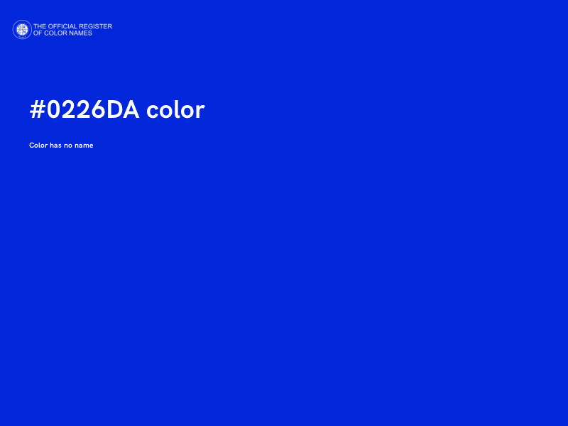 #0226DA color image