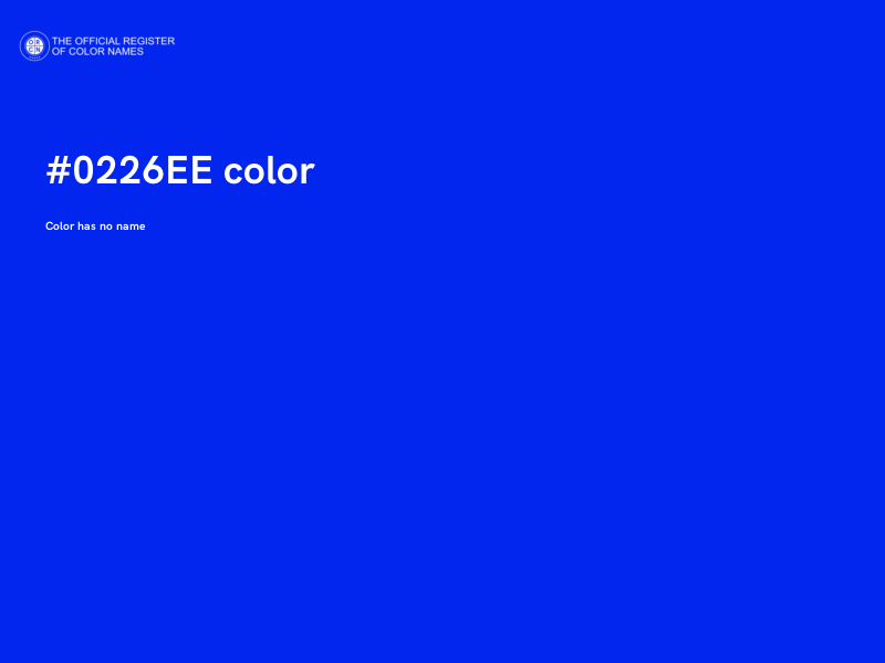 #0226EE color image