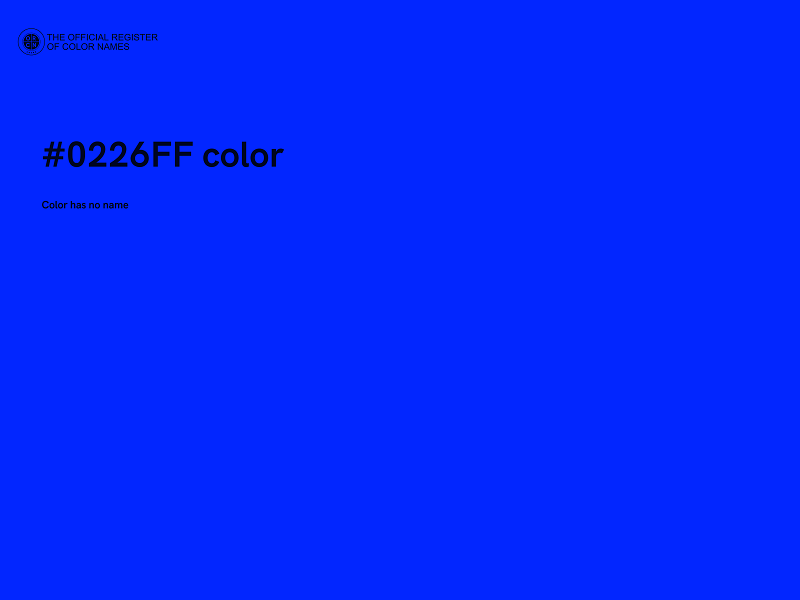 #0226FF color image