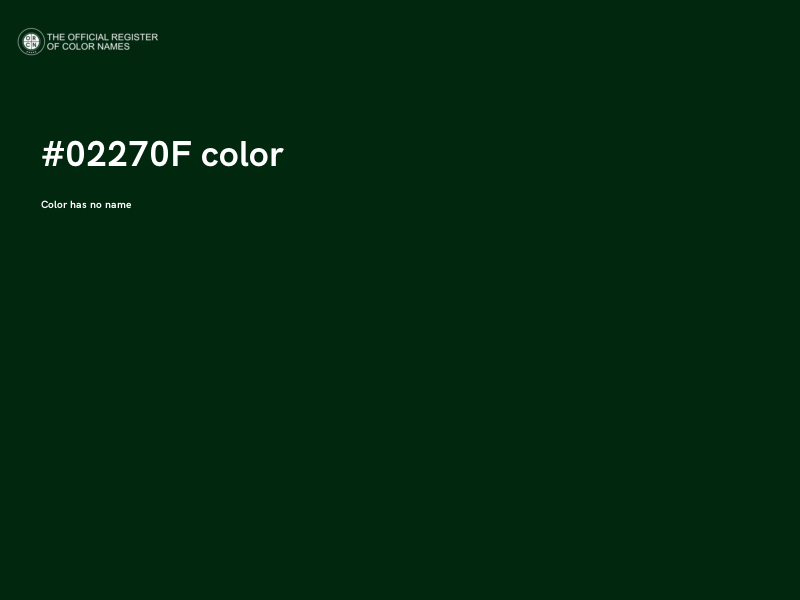#02270F color image