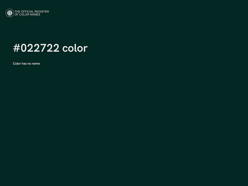 #022722 color image