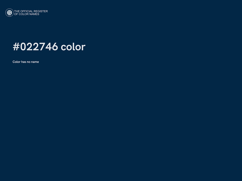 #022746 color image
