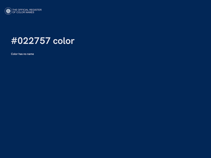 #022757 color image