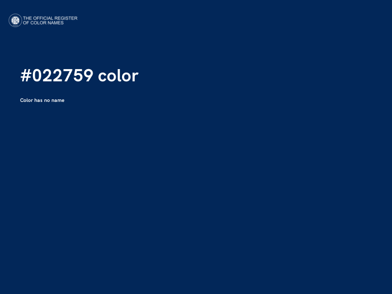 #022759 color image
