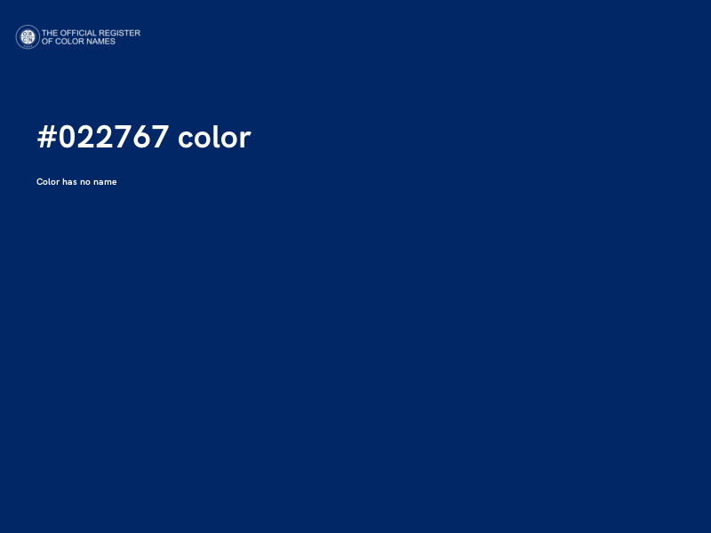 #022767 color image