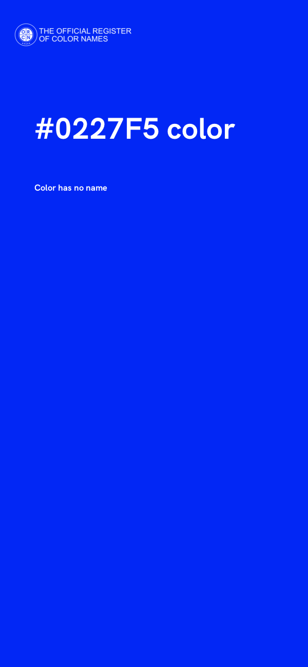 #0227F5 color image