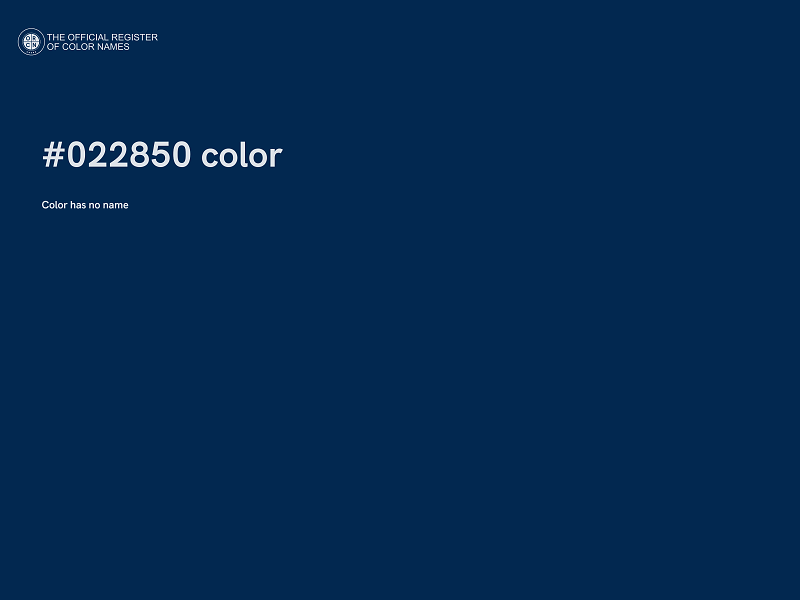 #022850 color image