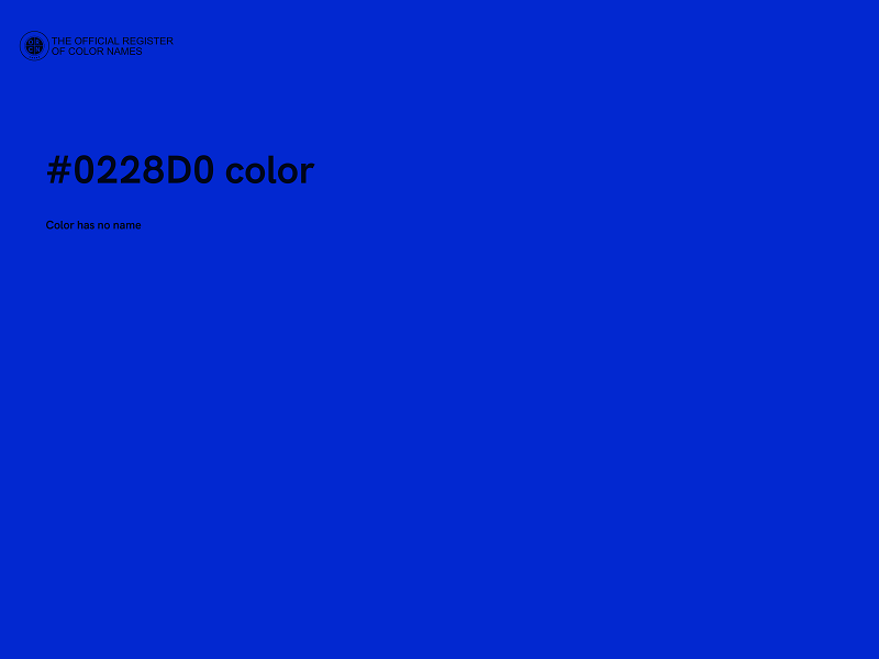 #0228D0 color image