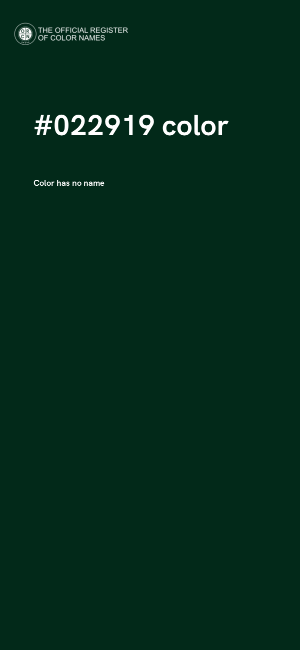 #022919 color image