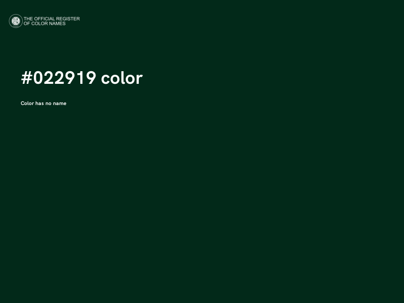 #022919 color image