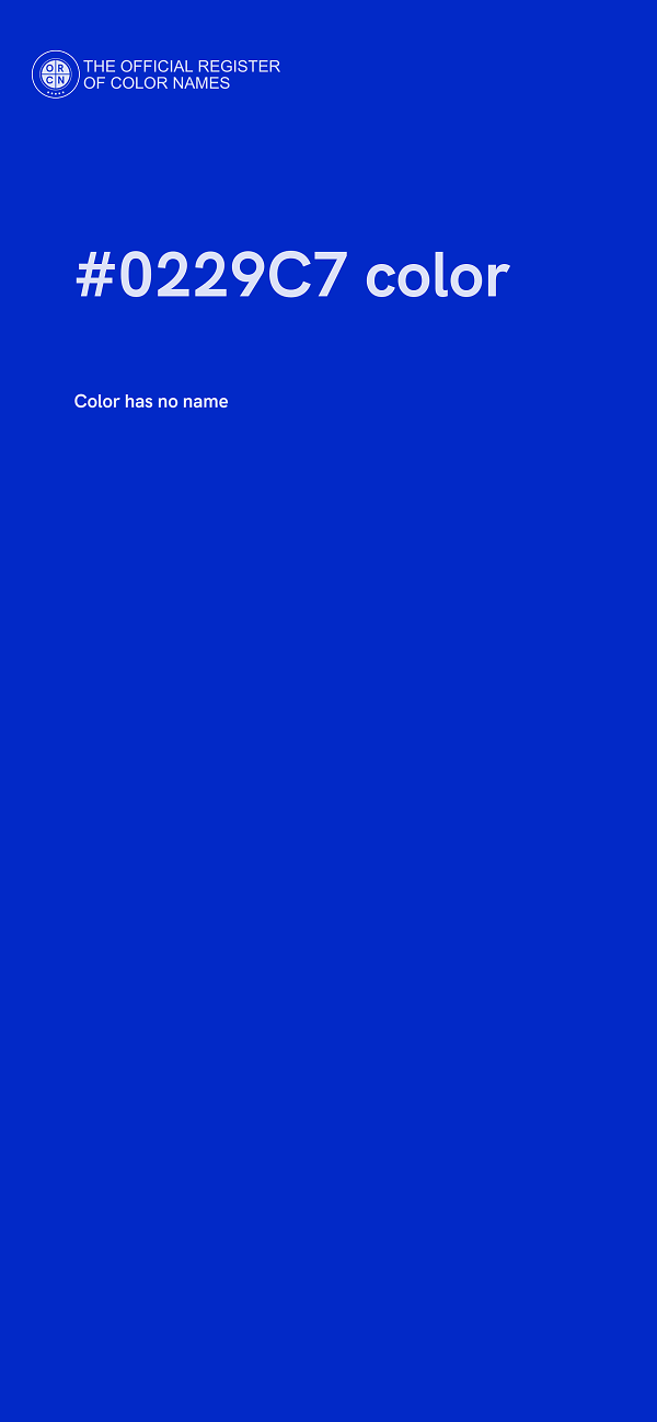 #0229C7 color image