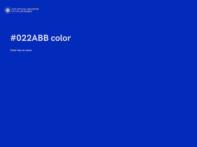 #022ABB color image