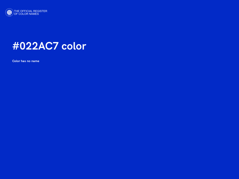 #022AC7 color image