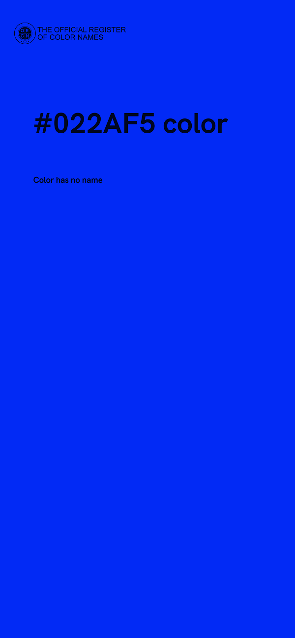 #022AF5 color image