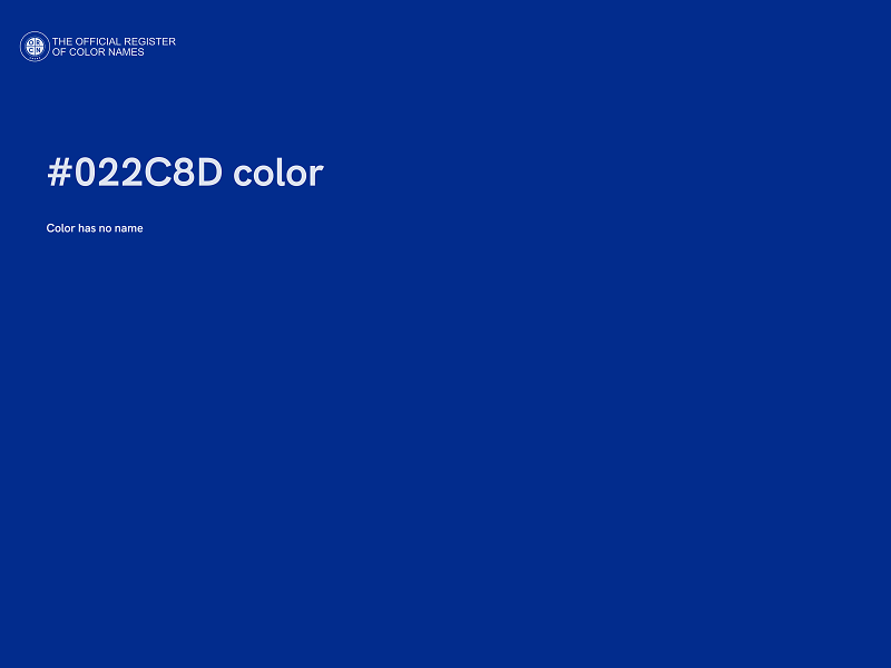 #022C8D color image