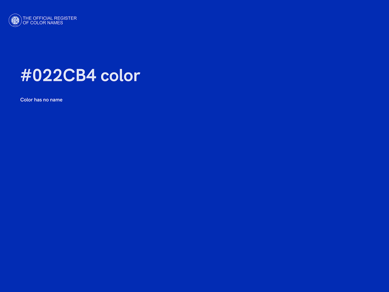 #022CB4 color image