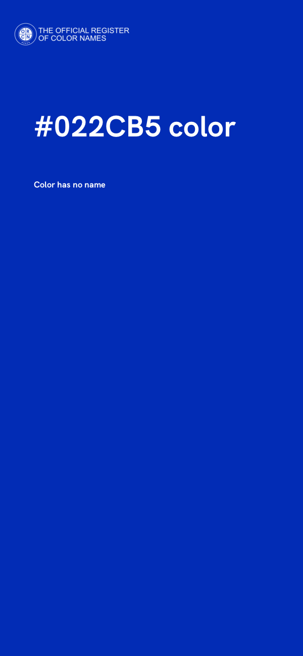 #022CB5 color image