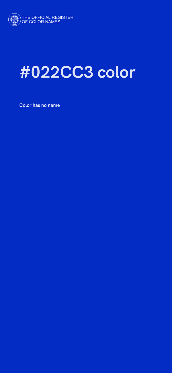 #022CC3 color image