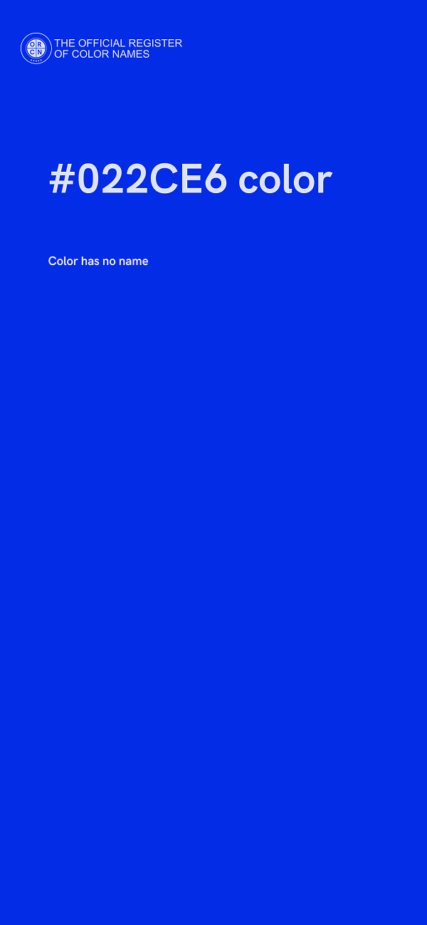 #022CE6 color image
