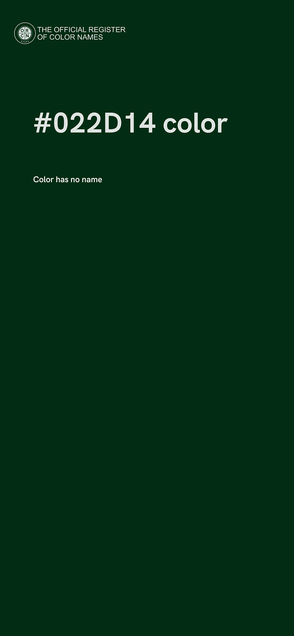 #022D14 color image