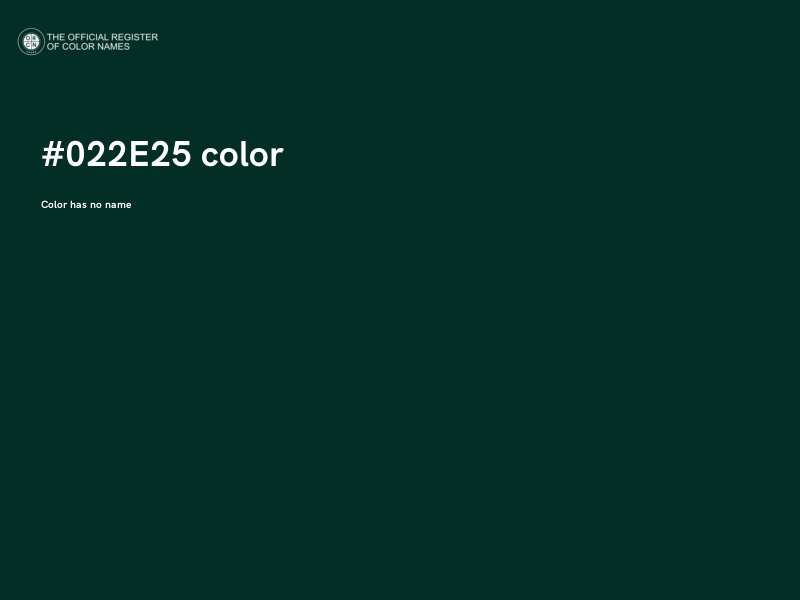 #022E25 color image