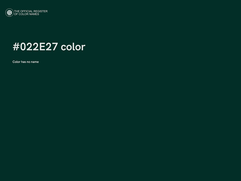#022E27 color image