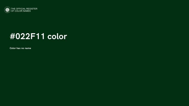 #022F11 color image