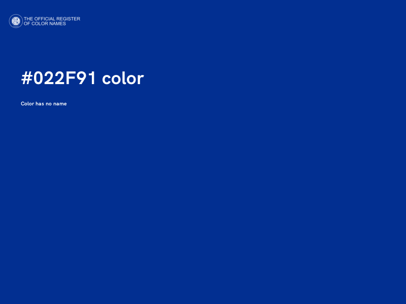 #022F91 color image