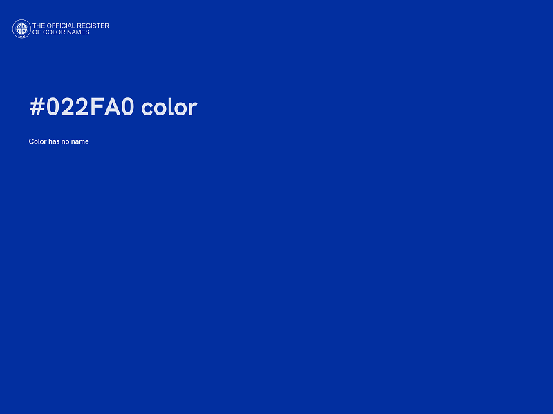 #022FA0 color image