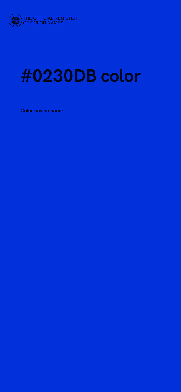 #0230DB color image