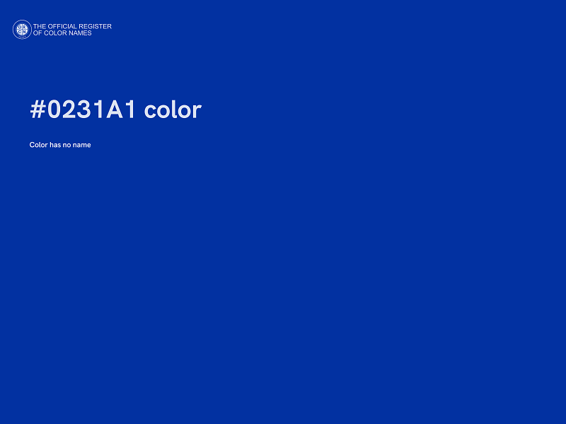 #0231A1 color image