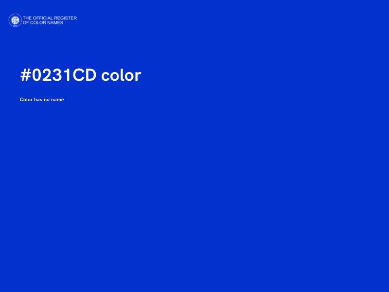 #0231CD color image