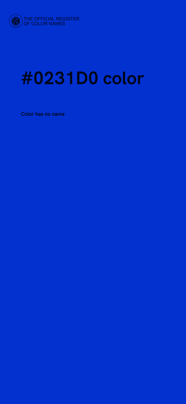 #0231D0 color image