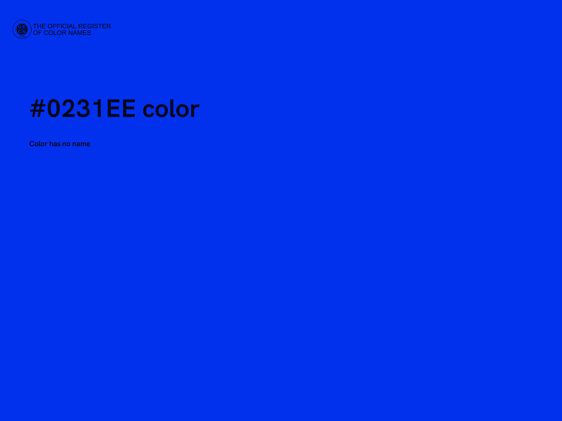 #0231EE color image