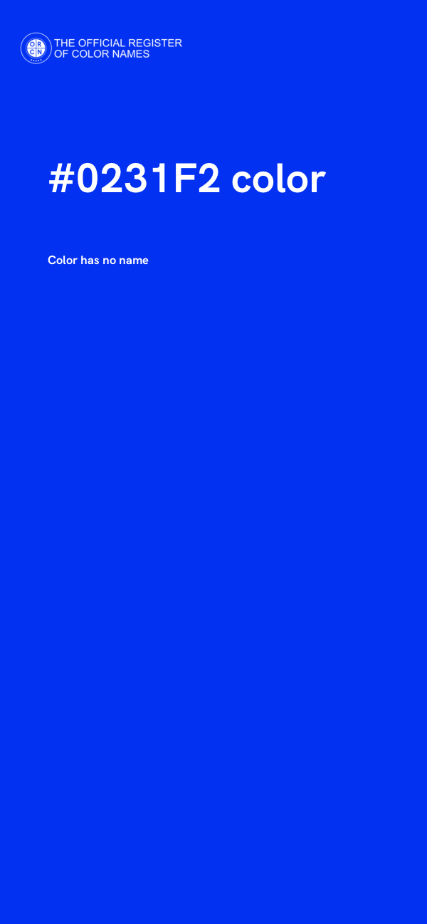 #0231F2 color image