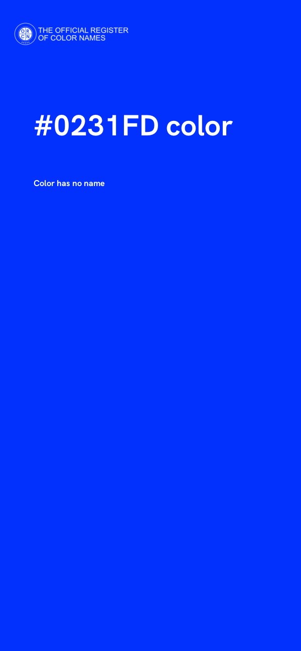 #0231FD color image