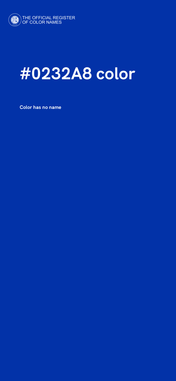 #0232A8 color image