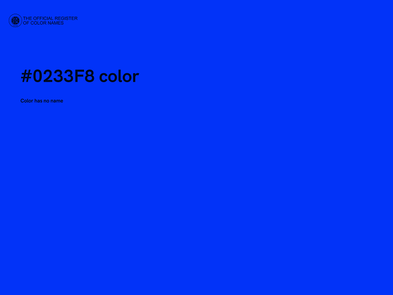 #0233F8 color image