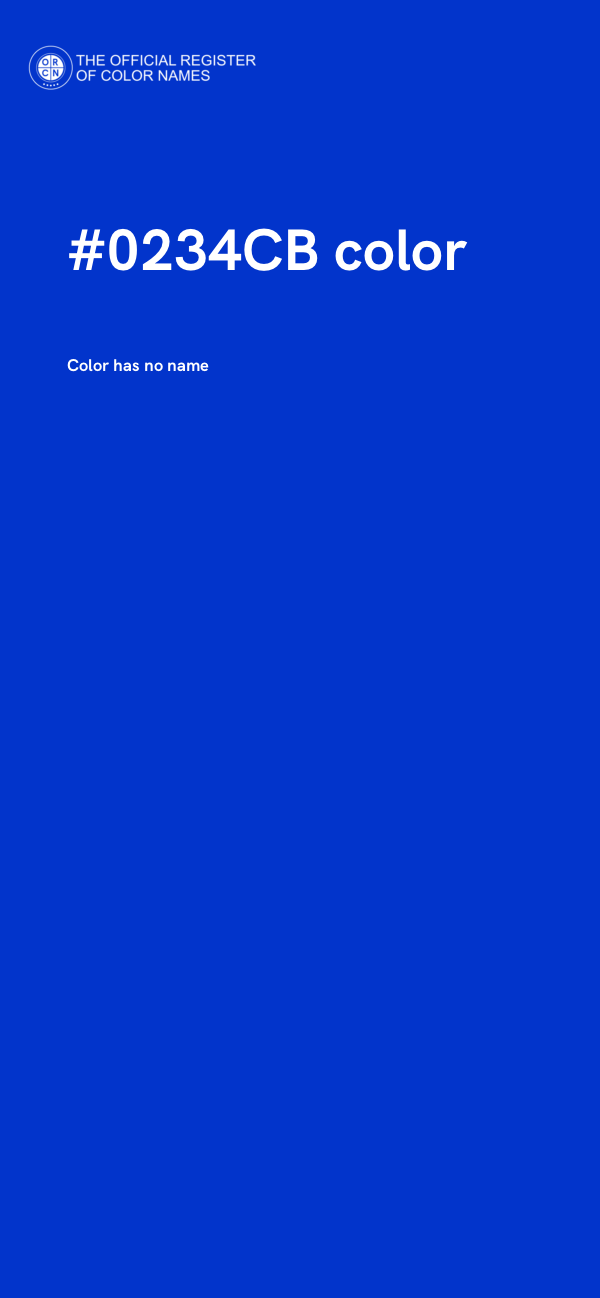 #0234CB color image