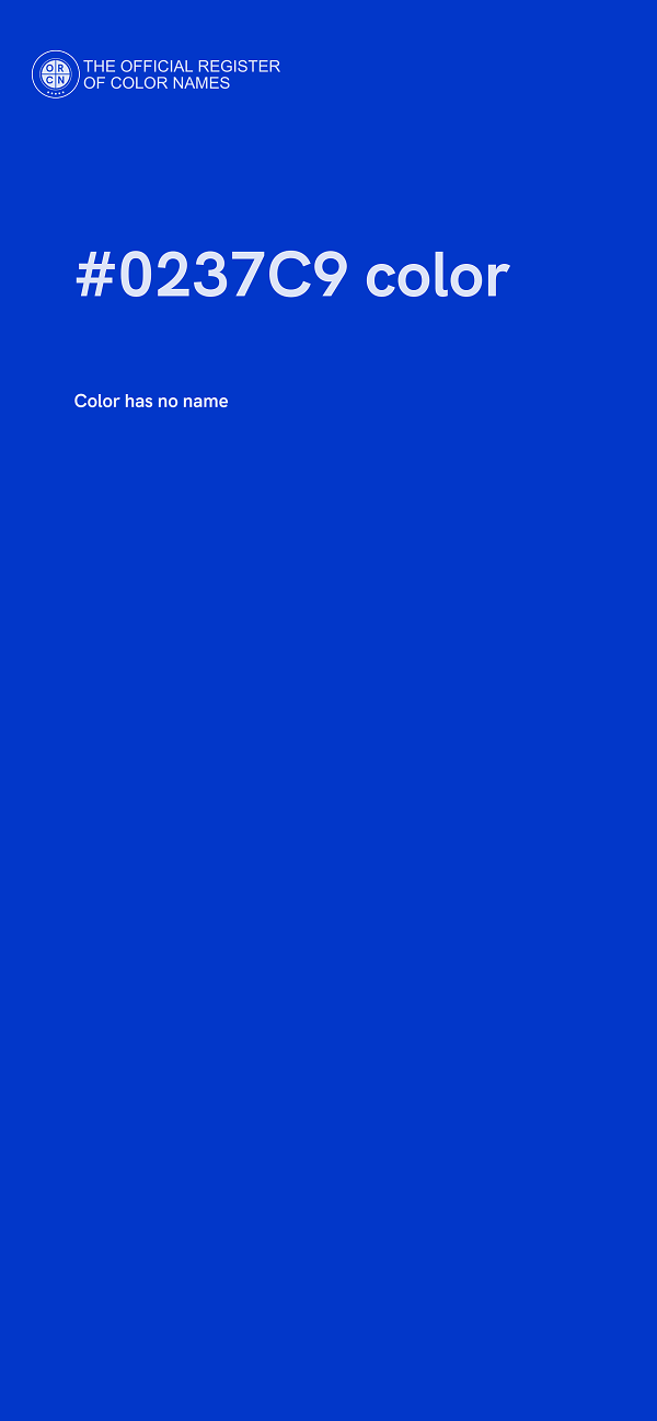 #0237C9 color image