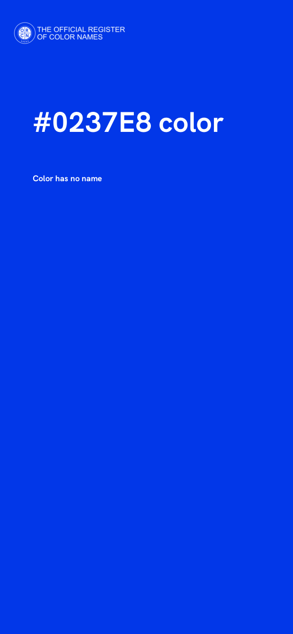 #0237E8 color image