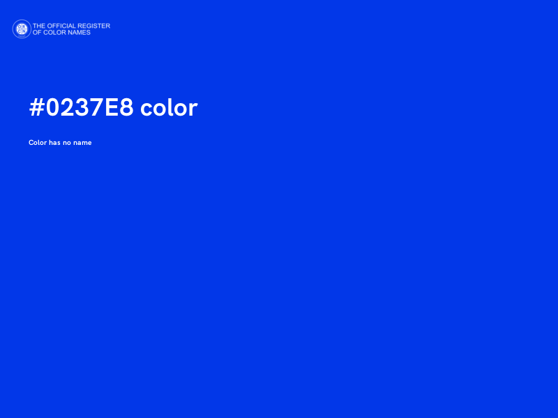 #0237E8 color image